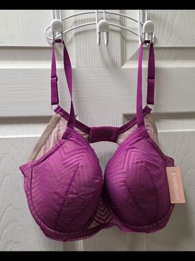 ThirdLove Fuchsia Chevron Lace Underwire Bra